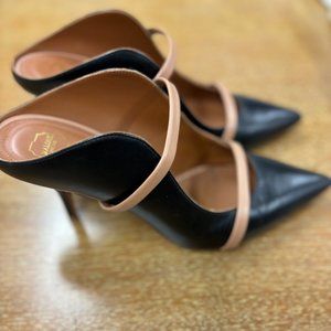 Malone Souliers Maureen Leather Dual-Band Mule Pumps